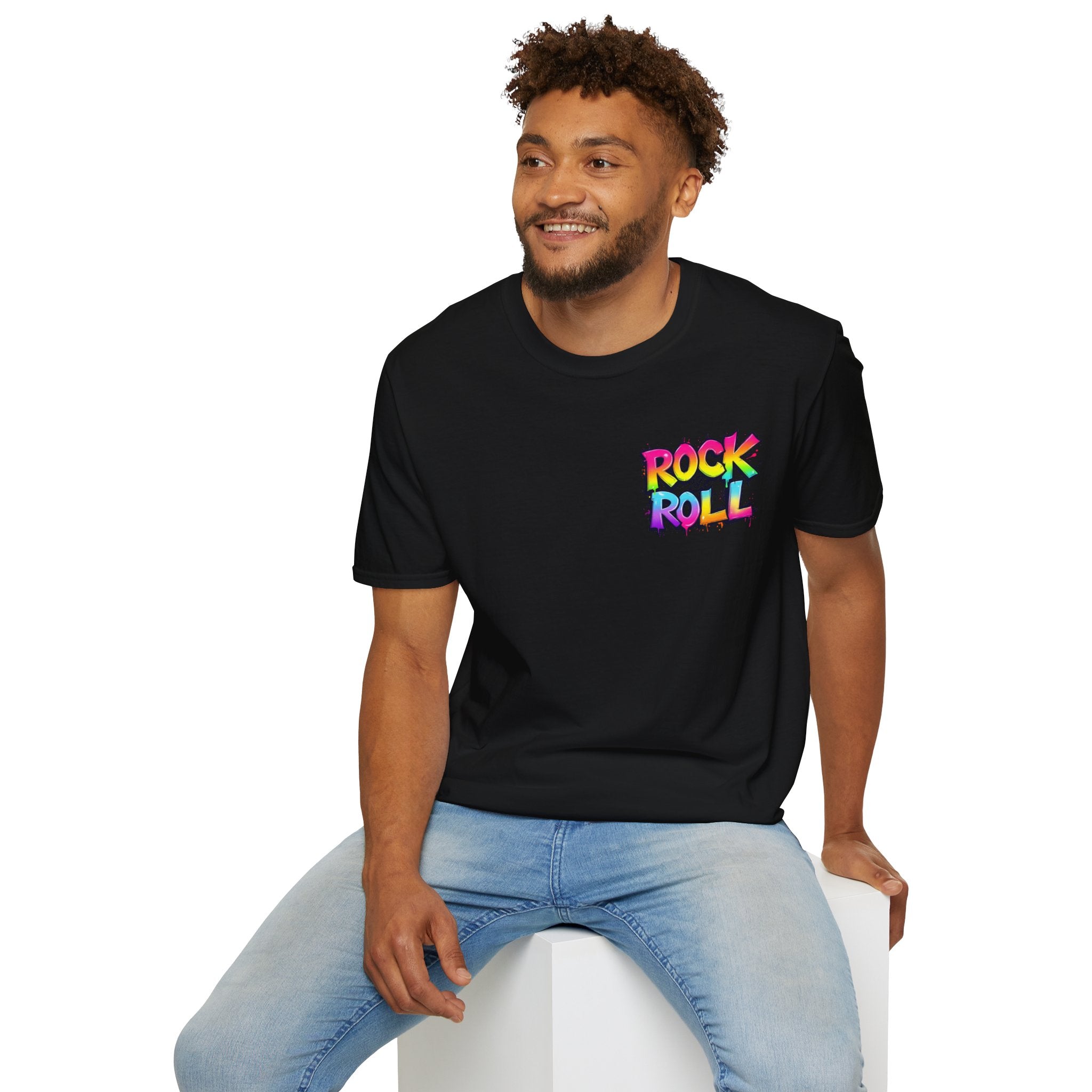 Colorful Rock & Roll Unisex T-Shirt, Vintage Music Tee, Festival Shirt, Gift for Music Lovers, Concert Apparel