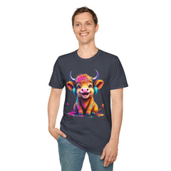 Cute Cow Graphic T-Shirt, Fun Animal Tee, Unisex Casual Wear, Gift for Cow Lovers, Trendy Summer Shirt