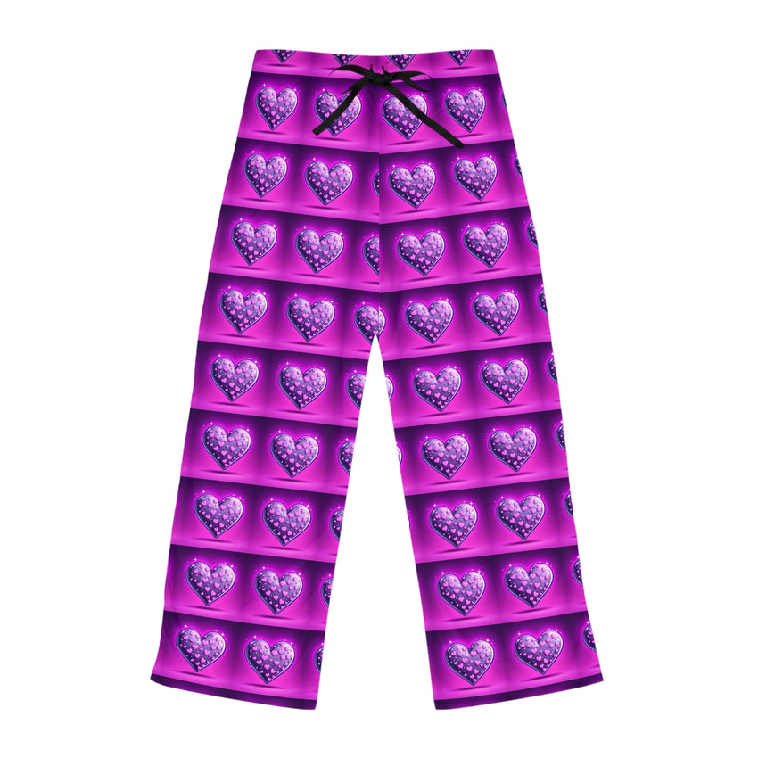 Cozy Heart Pattern Women's Pajama Pants - Perfect for Valentine's Day & Relaxing Nights
