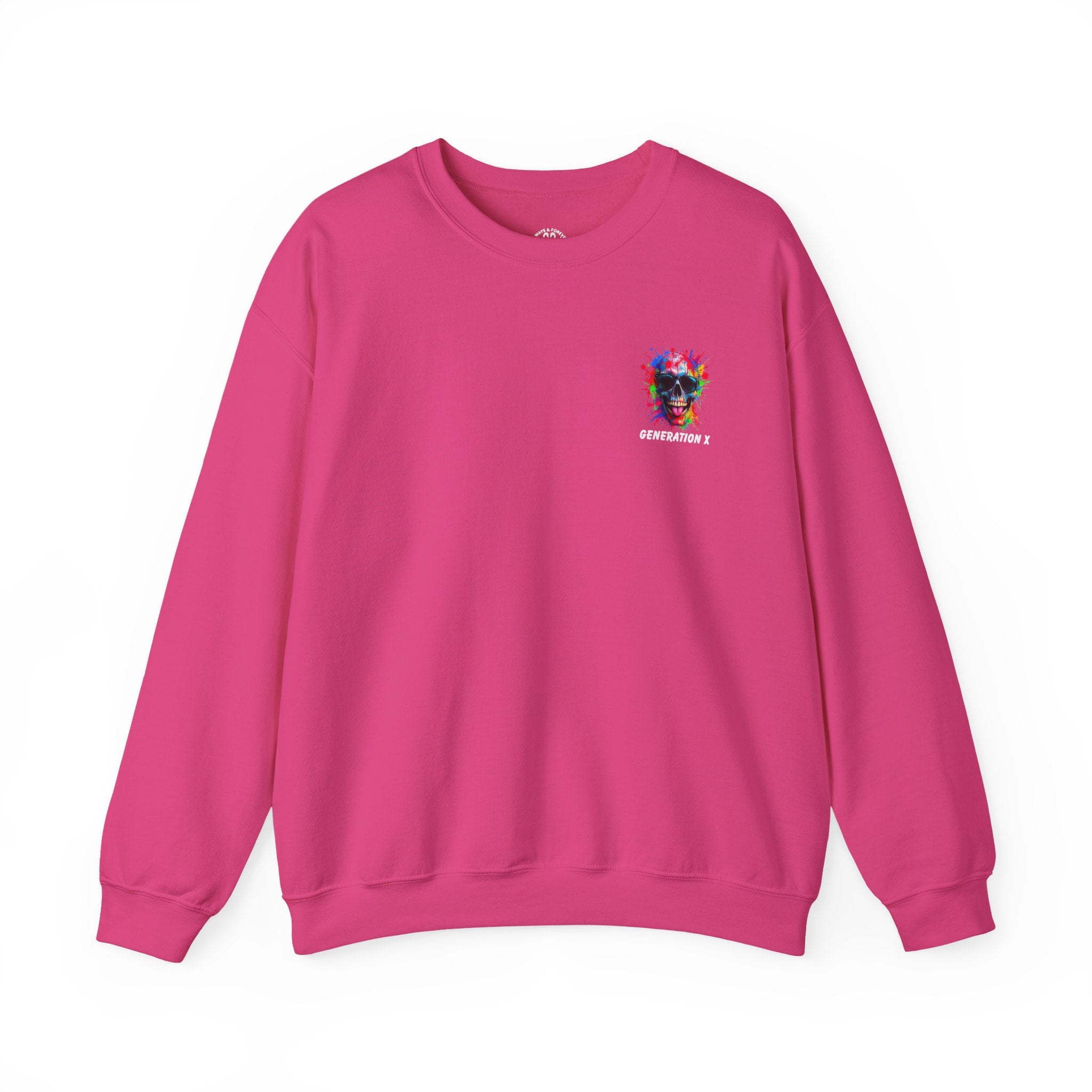 Vibrant Skull Sweatshirt - Unisex Crewneck, Colorful Graphic, Perfect for Casual Wear, Gifts for Friends, Halloween & Parties