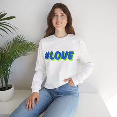 #Love Unisex Heavy Blend™ Crewneck Sweatshirt - Cozy Gift for Friends, Valentine's Day, Casual Wear, Gift for Her, Everyday Comfort