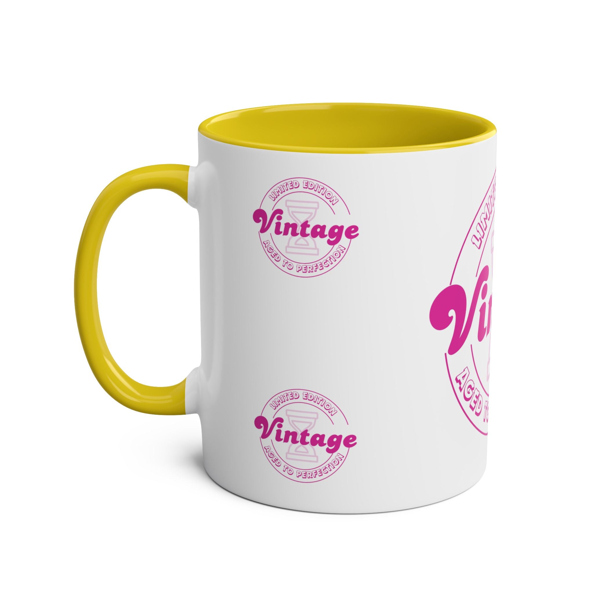 Vintage Two-Tone Coffee Mug, Unique Limited Edition Cup for Coffee Lovers, Gifts for Birthdays, Mother's Day, and Retro Collectors