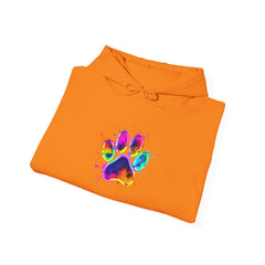 Colourful Paw Print Hoodie for Animal Lovers