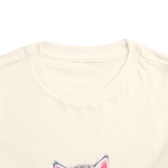 Cute Cat Toddler Tee - Whimsical Graphic Short Sleeve Shirt for Kids