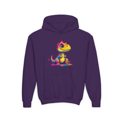 Colorful Dino Youth Hoodie – Fun and Playful Sweatshirt for Kids