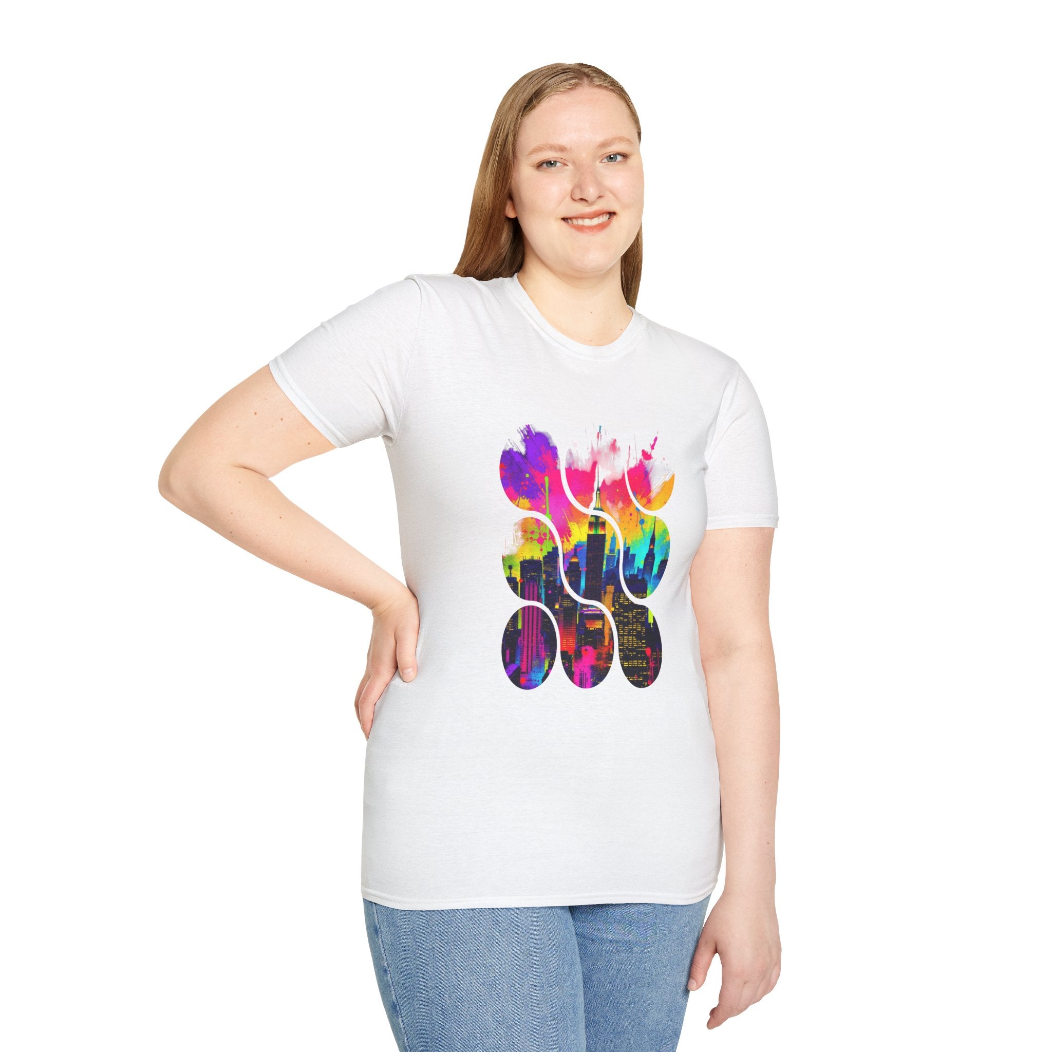Vibrant Abstract Art T-Shirt | Unisex Graphic Tee, Casual Wear, Birthday Gift, Art Lovers Gift, Unique Fashion Statement