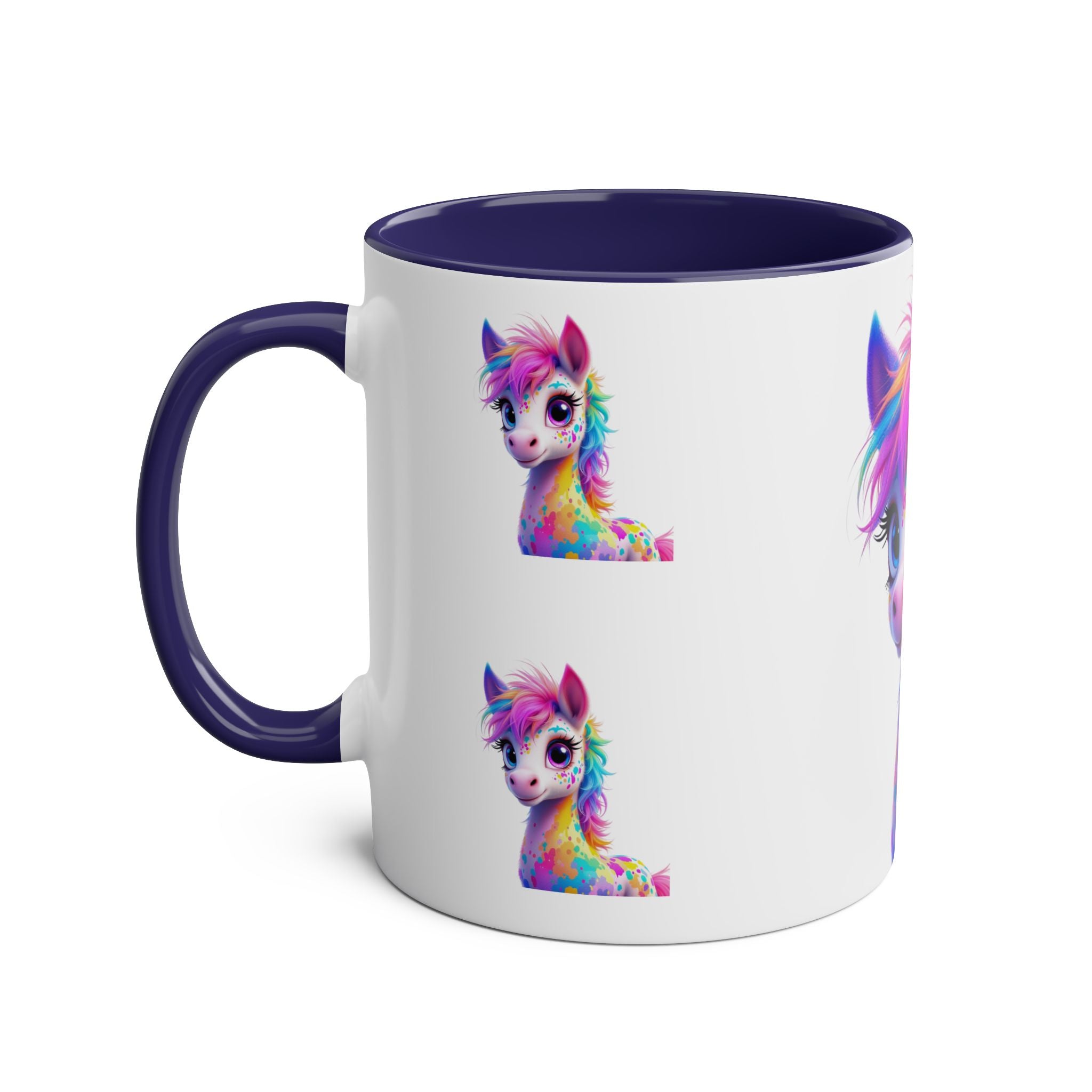Whimsical Unicorn Two-Tone Coffee Mug - 11oz Colorful Design