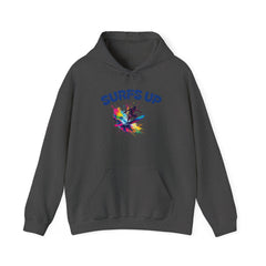 Surf's Up Unisex Heavy Blend Hooded Sweatshirt - Vibrant Beachwear for Surfers