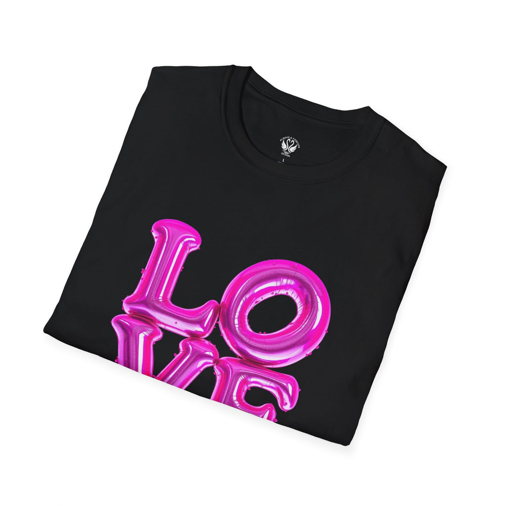 Love Balloon Graphic Unisex T-Shirt, Cute Couples Apparel, Valentine's Day Gift, Casual Wear, Trendy Gift Idea, Statement Tee