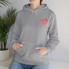 Vibrant Heart Print Hoodie - Funky Sweatshirt for Cozy Days, Perfect for Gifts, Casual Wear, Festivals, and Everyday Comfort
