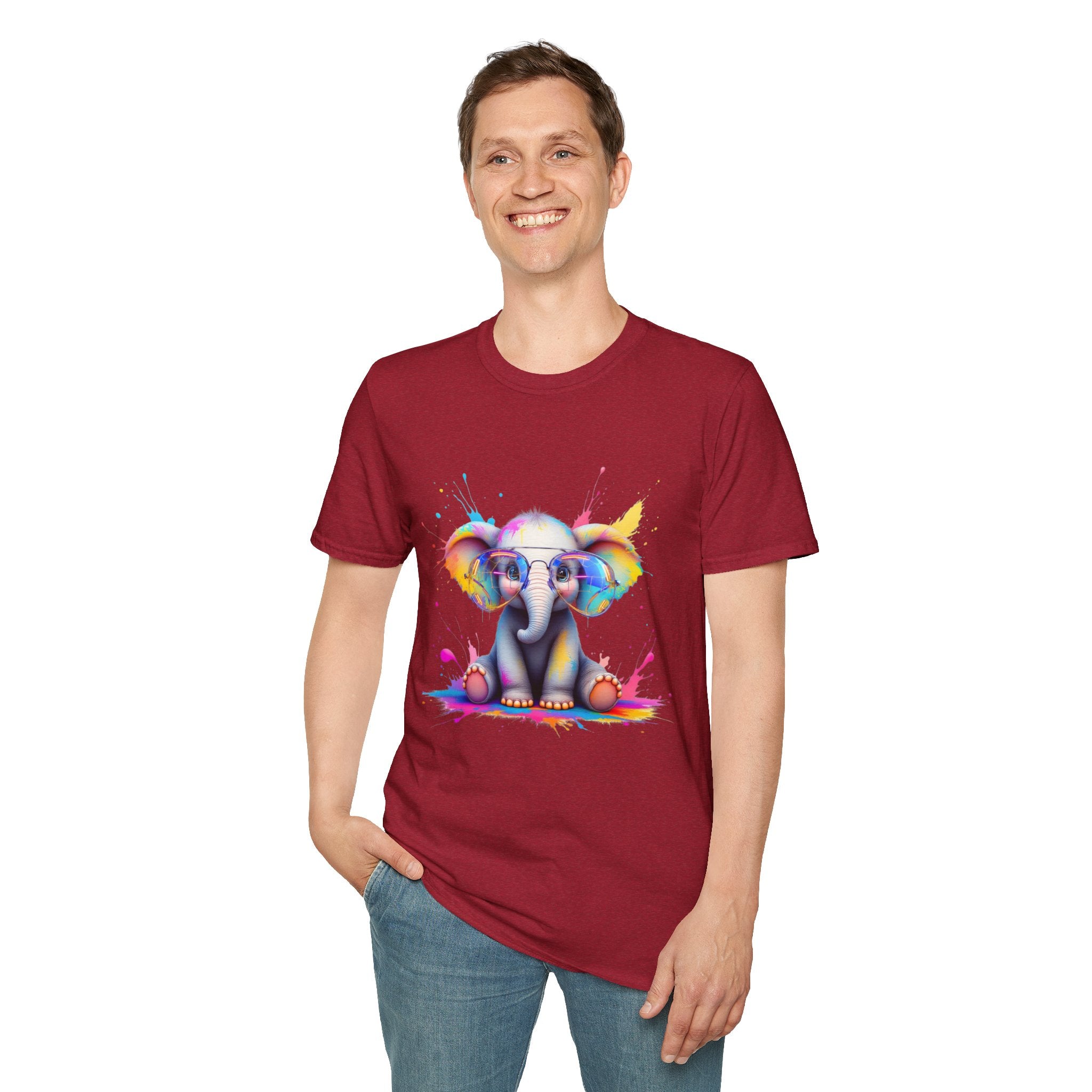 Cute Elephant Graphic T-Shirt, Fun Animal Tee, Gift for Animal Lovers, Casual Wear, Birthday, Eco-Friendly Cotton