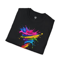 Vibrant Splash Art Tee, Colorful Unisex T-Shirt, Fun Graphic Tee, Summer Festival Top, Gift for Art Lovers, Casual Everyday Wear