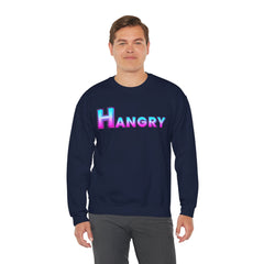 Hangry Unisex Crewneck Sweatshirt - Cozy Gift for Food Lovers, Fall Apparel, Perfect for Casual Outfits, Birthday & Holiday Gifts