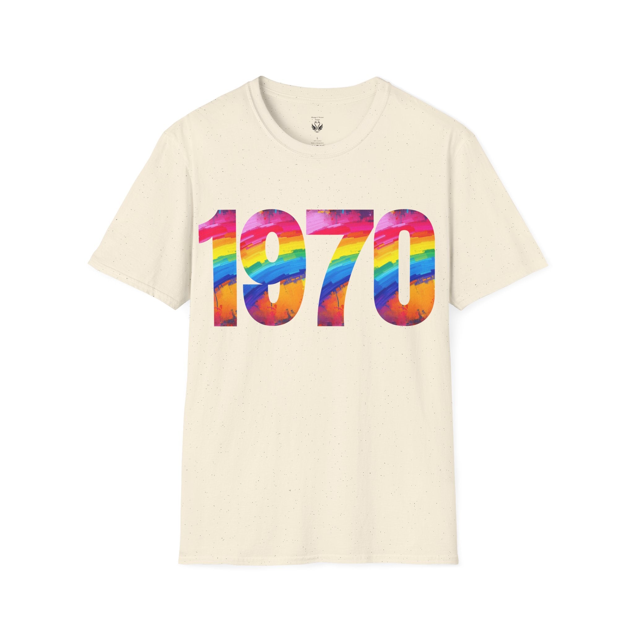 Retro 1970 Rainbow Unisex T-Shirt, Vintage Graphic Tee, LGBTQ Pride Apparel, Casual Streetwear, Gift Idea for Birthdays