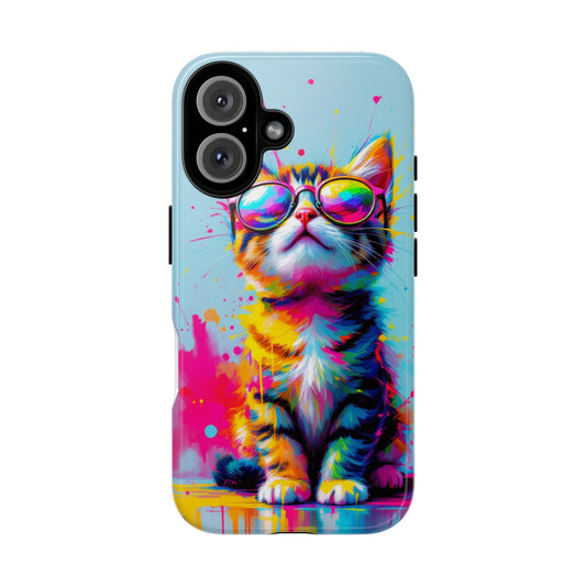 Colorful Cat Phone Case - Tough Cases for Cat Lovers