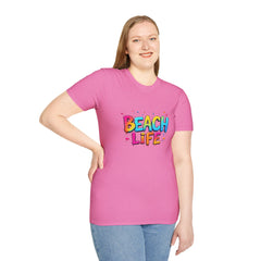 Beach Life Unisex Softstyle T-Shirt, Summer Vibes, Casual Wear, Beach Vacation, Gift for Beach Lovers
