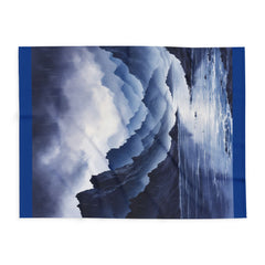 Serene Arctic Fleece Blanket, Cozy Throw, Mountainscape Decor, Hiking Gift, Winter Home Accent, Adventure Blanket, Gift for Outdoorsy