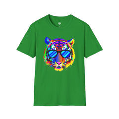 Colorful Tiger Graphic T-Shirt, Fun Apparel, Gift for Animal Lovers, Casual Wear, Summer Fashion, Festival Outfit