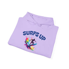 Surf's Up Unisex Heavy Blend Hooded Sweatshirt - Vibrant Beachwear for Surfers