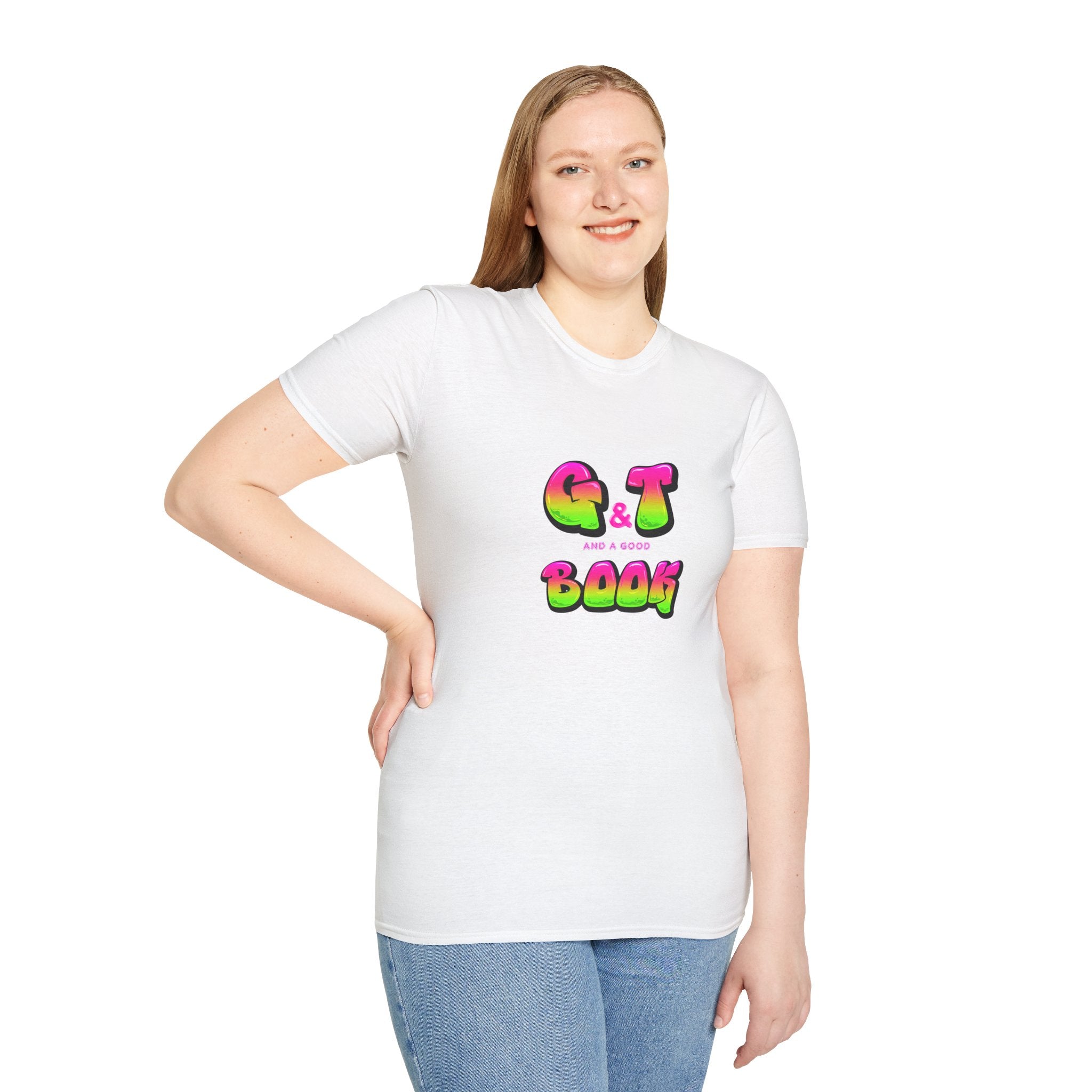 Colorful G&T Book Lover Unisex T-Shirt, Summer Vibes Tee, Gift for Readers, Casual Wear, Fun Graphic Top