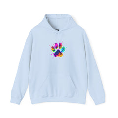Colourful Paw Print Hoodie for Animal Lovers