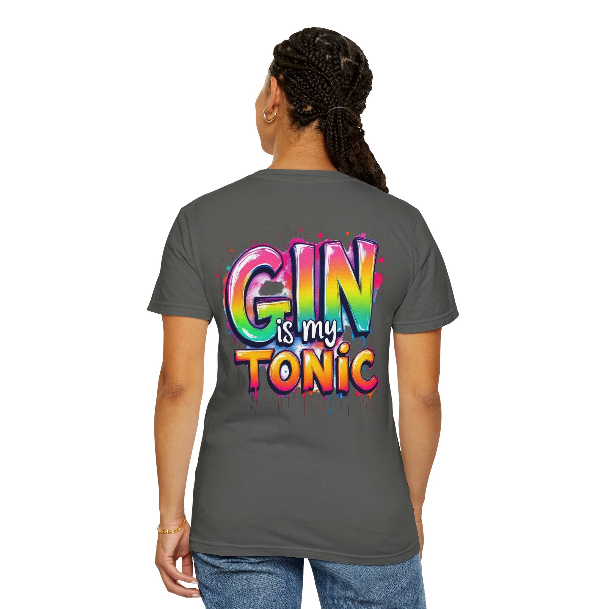 Gin is my Tonic Graphic T-Shirt, Unisex Vintage Tee, Perfect for Festivals, Beach Days, and Casual Wear, Gift for Sun Lovers