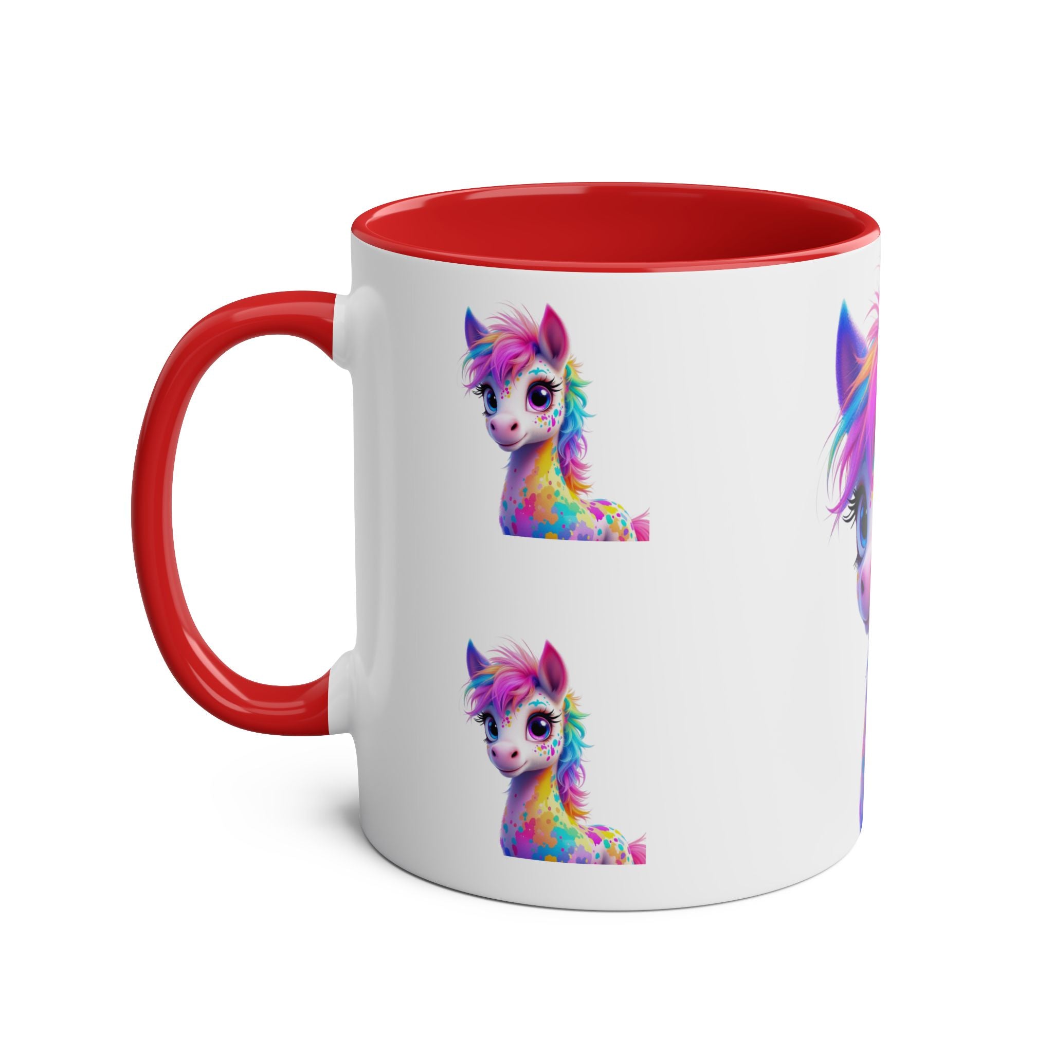 Whimsical Unicorn Two-Tone Coffee Mug - 11oz Colorful Design