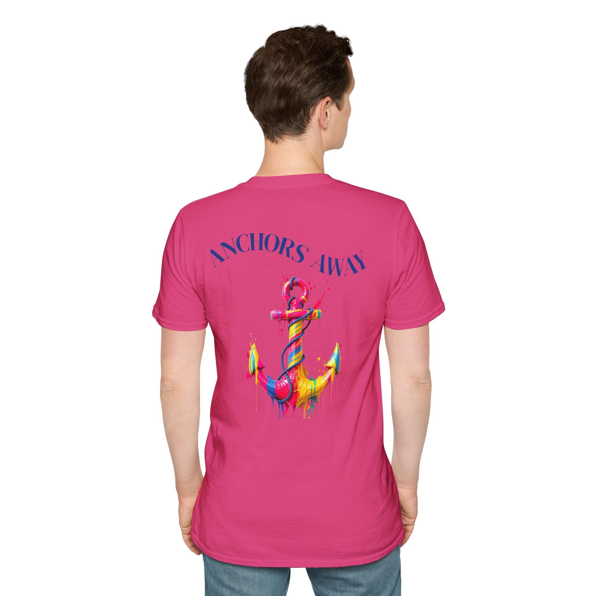 Colorful Anchor Design Unisex T-Shirt, Casual Tee, Nautical Gift, Beachwear, Summer Fashion, Gift for Sailors