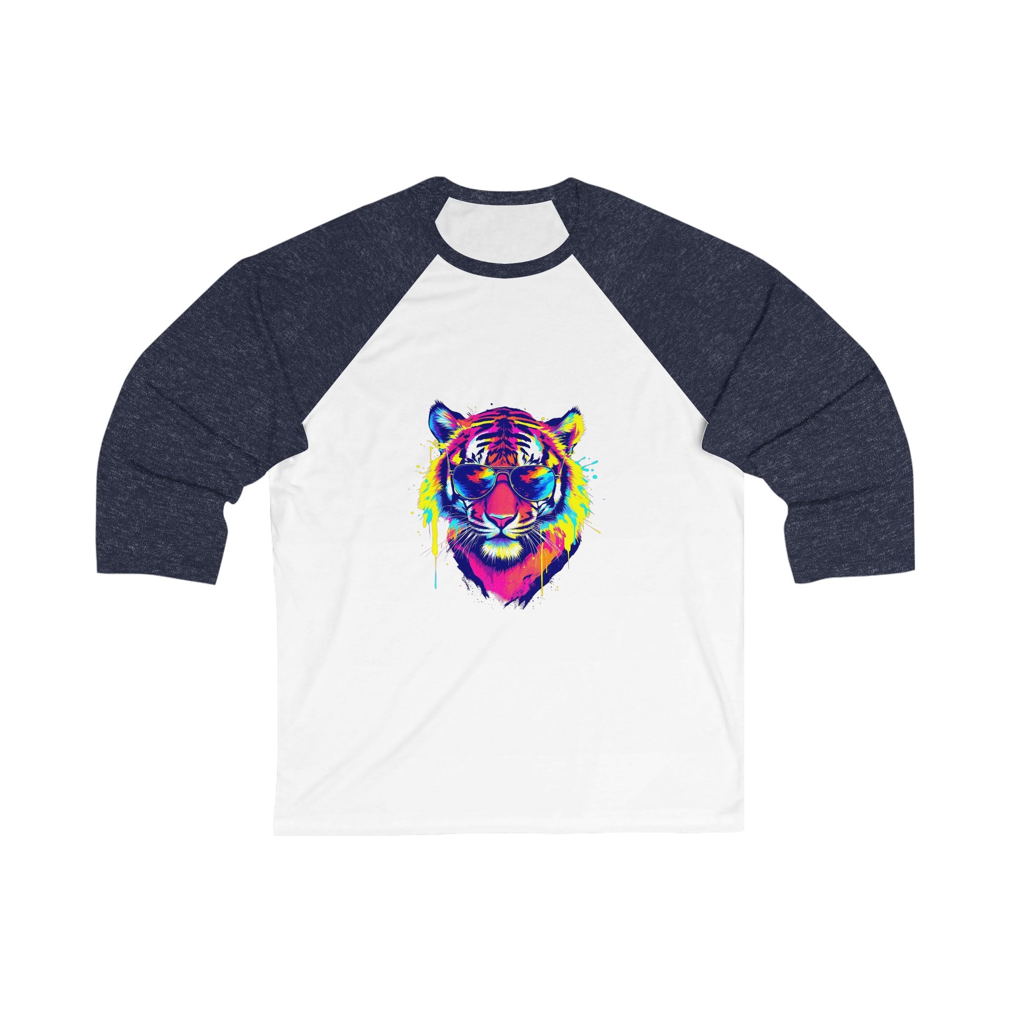 Vibrant Tiger Graphic Unisex Baseball Tee | Casual Wear, Gift for Animal Lovers, Perfect for Sports Events, Summer Outings, Everyday Style