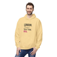 Stylish Travel Cities Hoodie - London, Paris, New York Design, Cozy Unisex Sweatshirt, Travel Lover Gift, Trendy Fashion