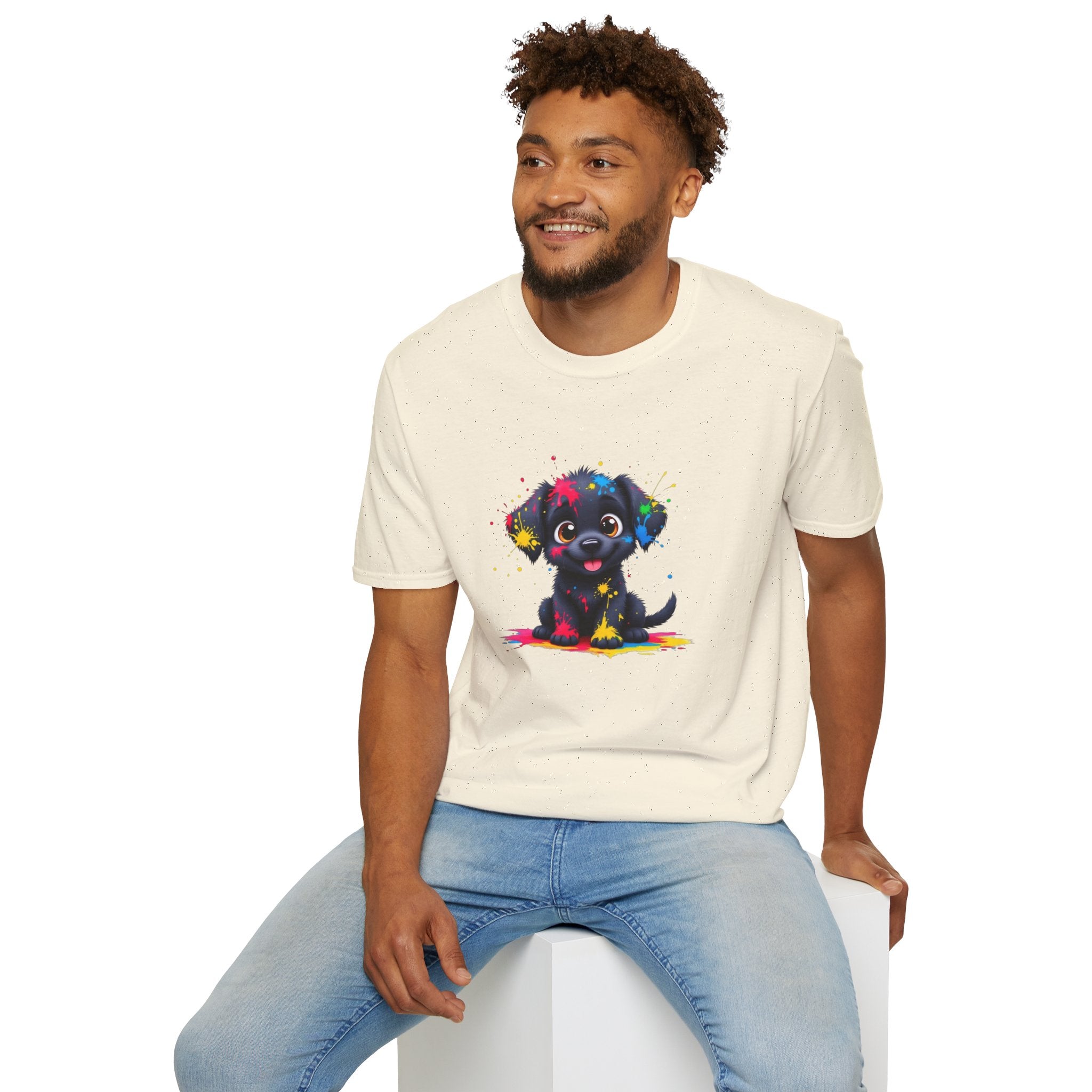 Cute Puppy Art Unisex T-Shirt, Dog Lover Shirt, Pet Parent Gift, Casual Wear, Funny Graphic Tee