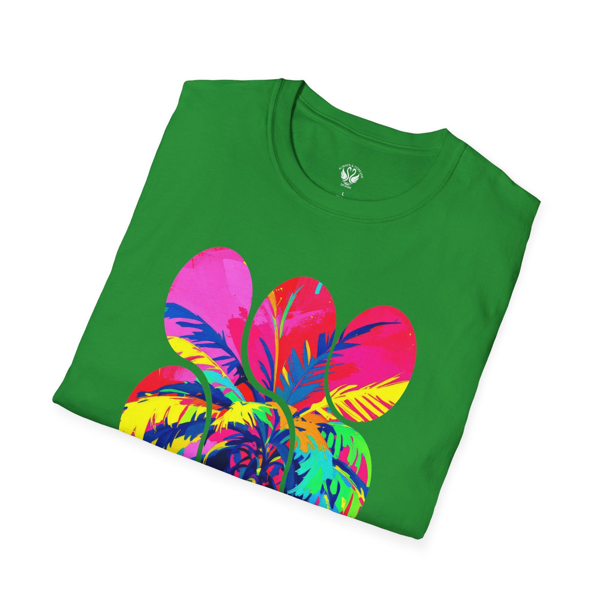 Vibrant Tropical T-Shirt, Beachwear, Summer Apparel, Casual Outfit, Gift for Friends, Festival Fashion
