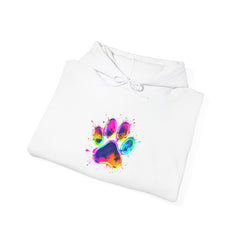 Colourful Paw Print Hoodie for Animal Lovers