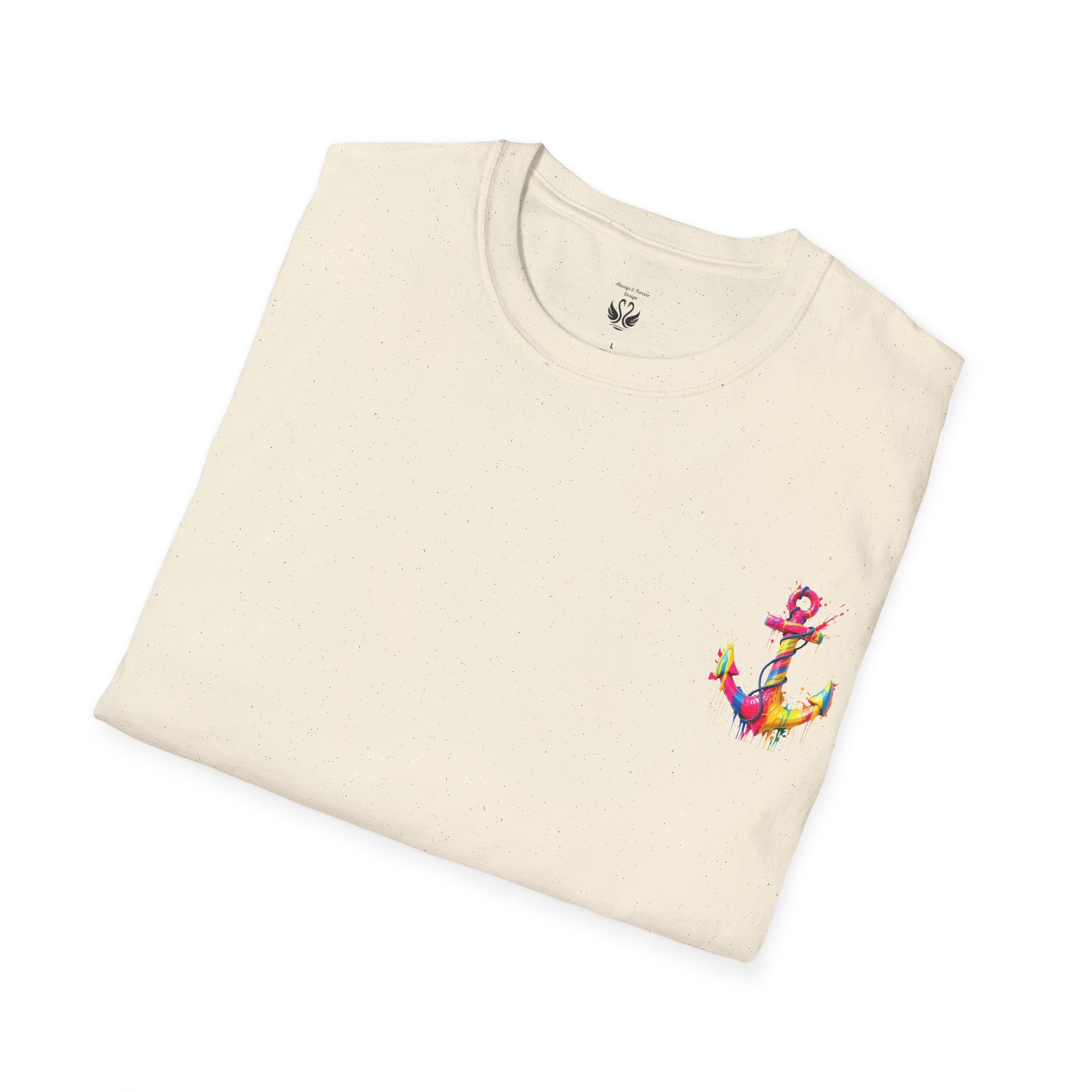Colorful Anchor Design Unisex T-Shirt, Casual Tee, Nautical Gift, Beachwear, Summer Fashion, Gift for Sailors