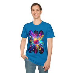 Colorful Atom Graphic T-Shirt, Unisex Casual Tee, Astronaut Art, Space Lover Gift, Festival Wear, Cosmic Vibes