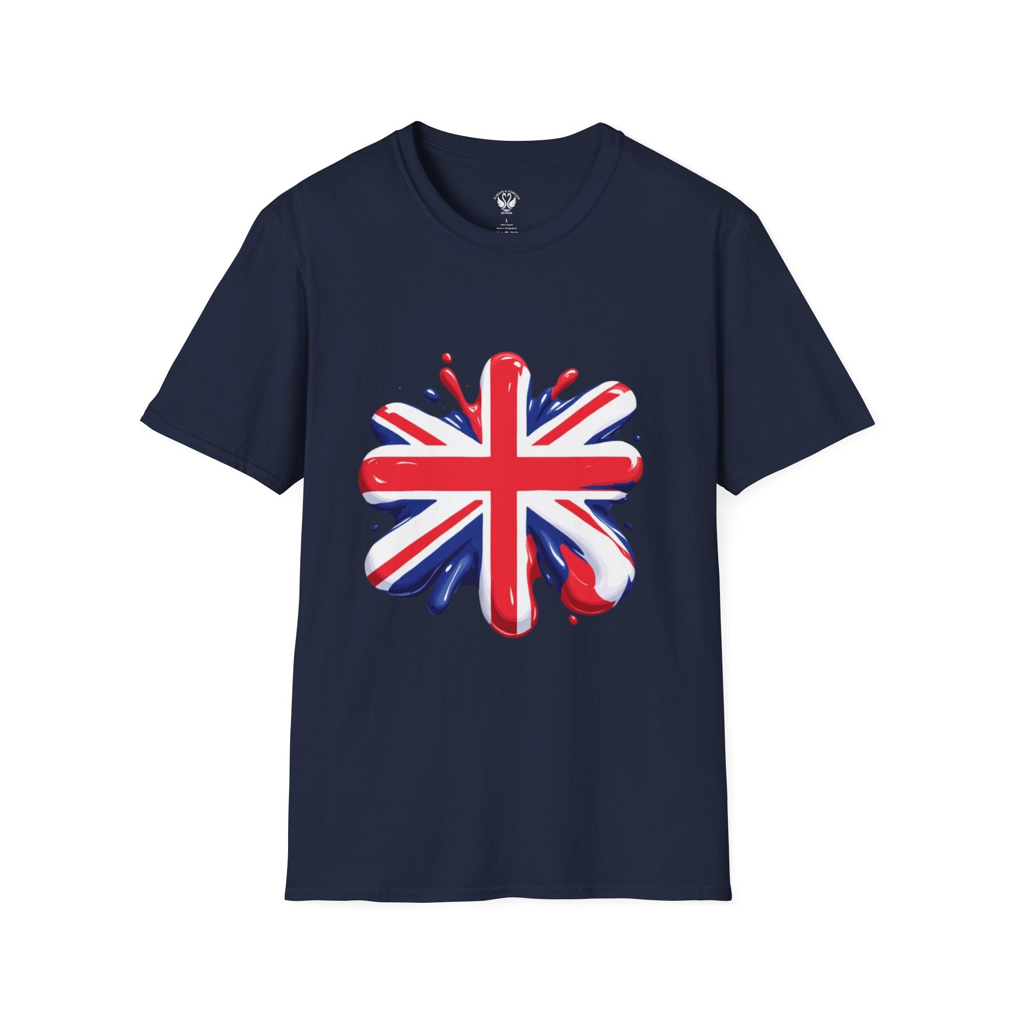 Union Jack Splash T-Shirt, UK Pride Shirt, Travel Souvenir Tee, Cultural Heritage Fashion, Gift for England Fans