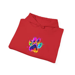 Colourful Paw Print Hoodie for Animal Lovers