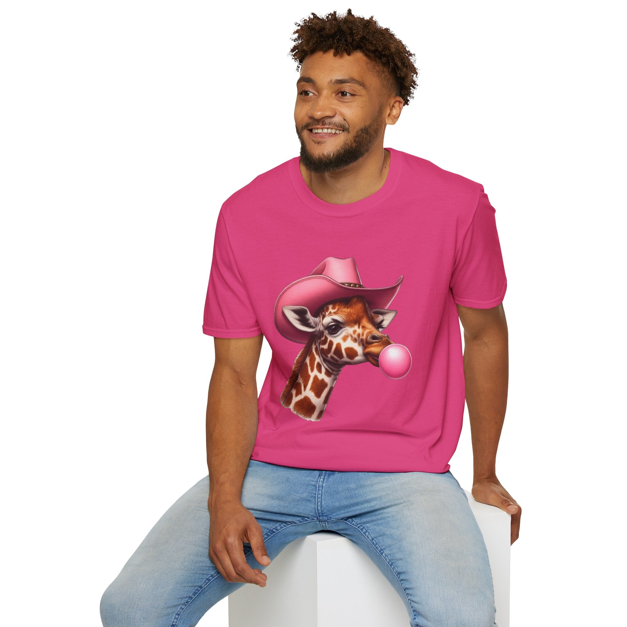 Whimsical Giraffe T-Shirt, Fun Casual Tee, Gifts for Animal Lovers, Birthday Apparel, Cute Graphic Shirt