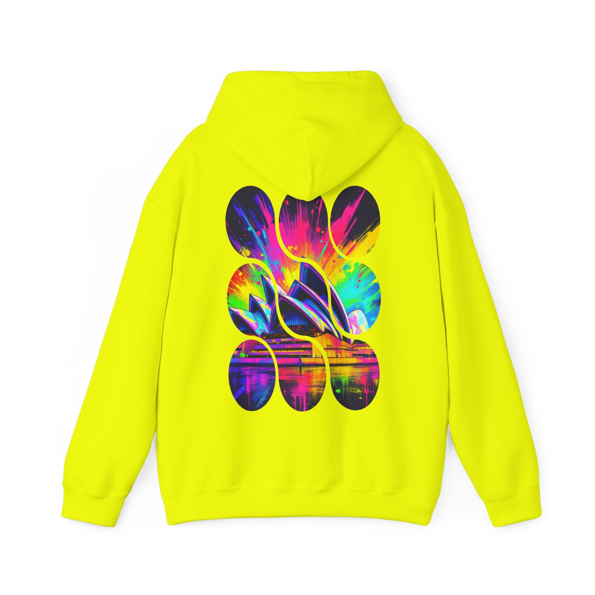 Colorful City View Abstract Hoodie with Eye-Catching Design, Perfect for Casual Wear, Art Lovers, Gift for Friends, Cozy Layering