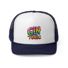 Colorful "Gin is My Tonic" Trucker Cap - Fun Party Accessory
