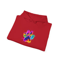 Colourful Paw Print Hoodie for Animal Lovers