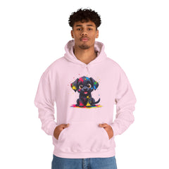 Colorful Puppy Sweatshirt - Cozy Pet Lover Hoodie, Gift for Dog Owners, Birthday Present, Dog-Themed Apparel, Animal Lover Fashion