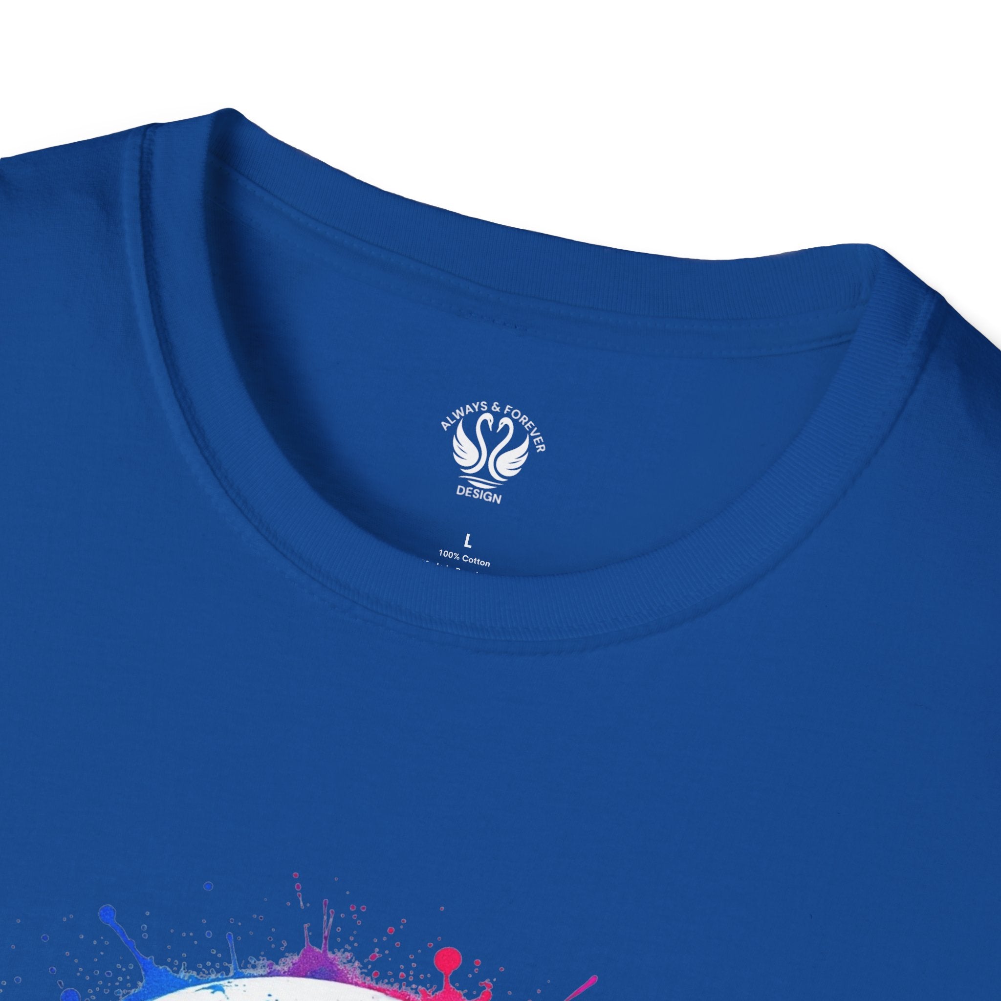 Colorful Handprint Football Unisex T-Shirt, Fun Tee for Kids and Adults, Gift for Artists, Birthday, Art Lovers and Celebrations