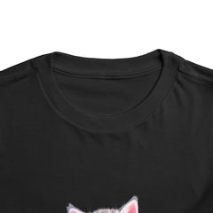 Cute Cat Toddler Tee - Whimsical Graphic Short Sleeve Shirt for Kids