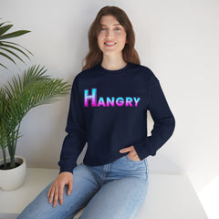 Hangry Unisex Crewneck Sweatshirt - Cozy Gift for Food Lovers, Fall Apparel, Perfect for Casual Outfits, Birthday & Holiday Gifts