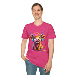 Cute Cow Graphic T-Shirt, Fun Animal Tee, Unisex Casual Wear, Gift for Cow Lovers, Trendy Summer Shirt