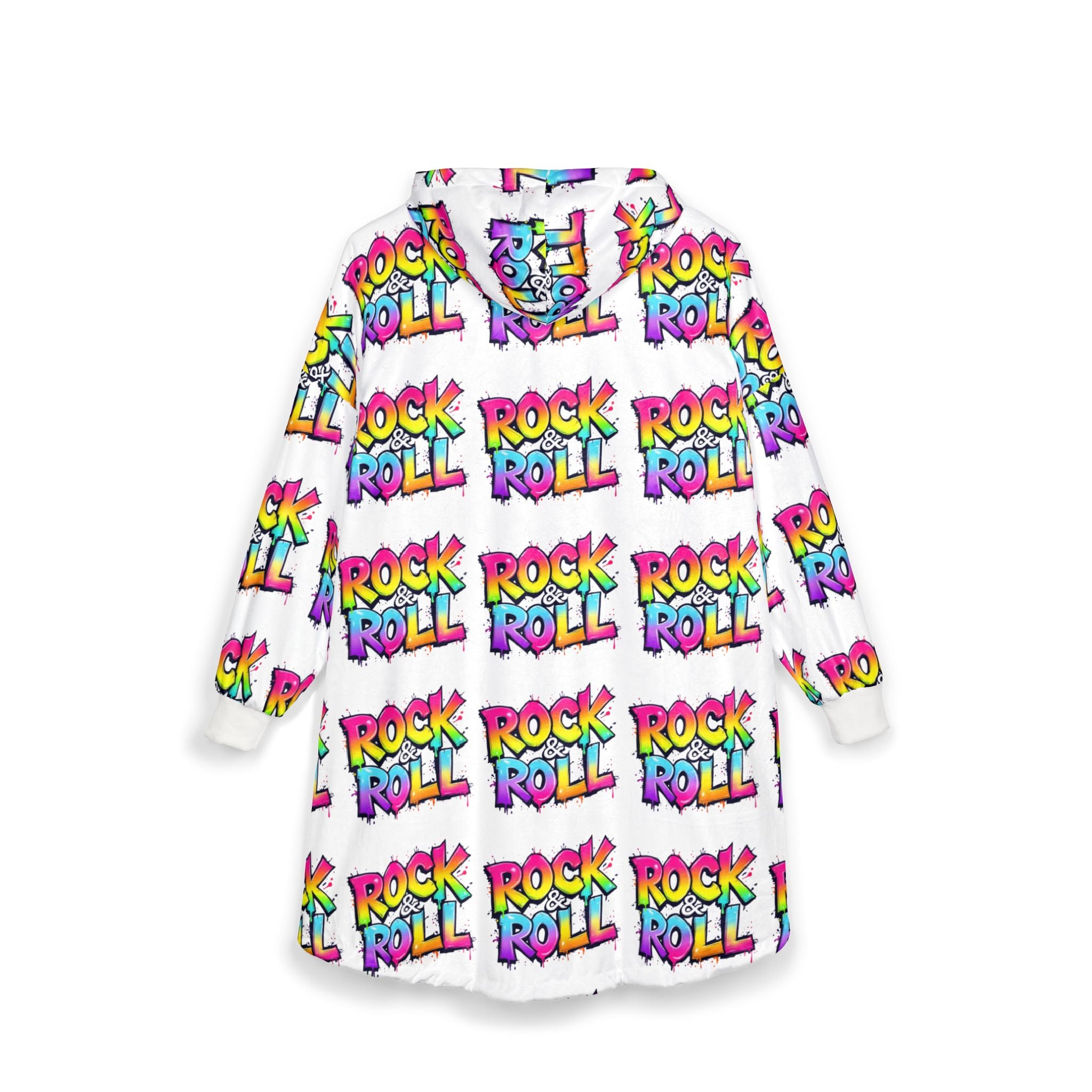 Rock & Roll Unisex Hooded Blanket - Cozy Music-Inspired Loungewear