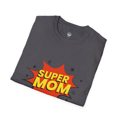 Super Mom Unisex Softstyle T-Shirt | Gift for Mother's Day, Funny Mom Tee, Birthday Present for Mom, Family Apparel, Casual Wear