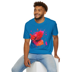 Vibrant Poppy Unisex T-Shirt, Colorful Art Tee, Summer Fashion, Gift for Nature Lovers, Casual Wear, Statement Piece
