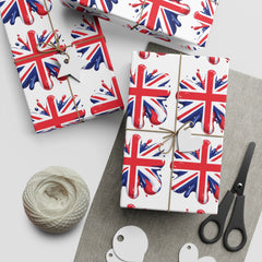 Union Jack Gift Wrapping Paper Sheets - Perfect for Celebrations & Holidays